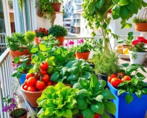 Groenten kweken in potten op je balkon