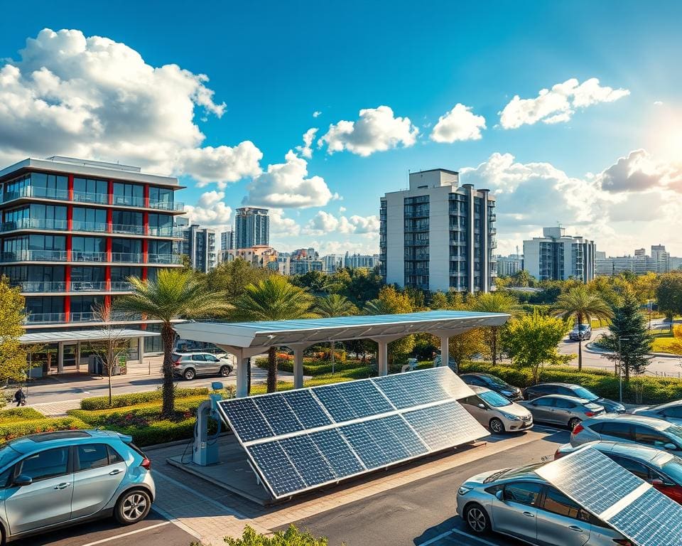 Hoe werkt zonne-energie voor laadpalen in steden