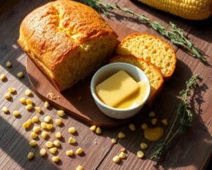 Maïsbrood met honingboter voor een zoete bite