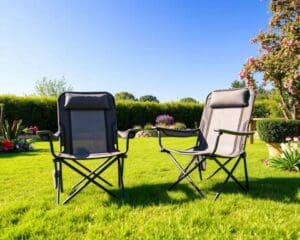 Opklapbare tuinstoelen met rugsteun voor comfort