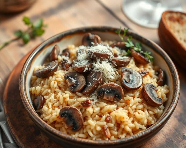 Ovenrisotto met paddenstoelen en Parmezaan