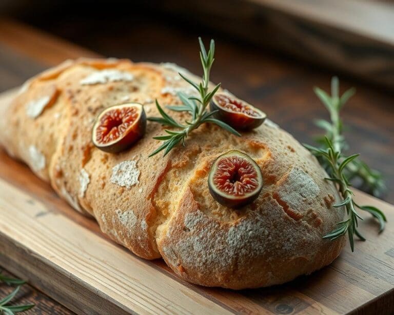 Speltbrood met gedroogde vijgen en rozemarijn