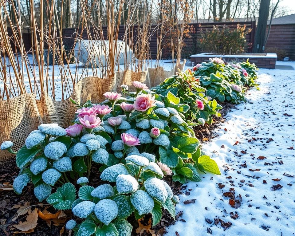 Wintervoorbereiding voor gevoelige tuinplanten