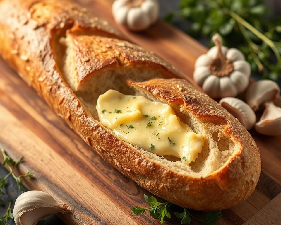 ambachtelijk stokbrood met knoflookboter