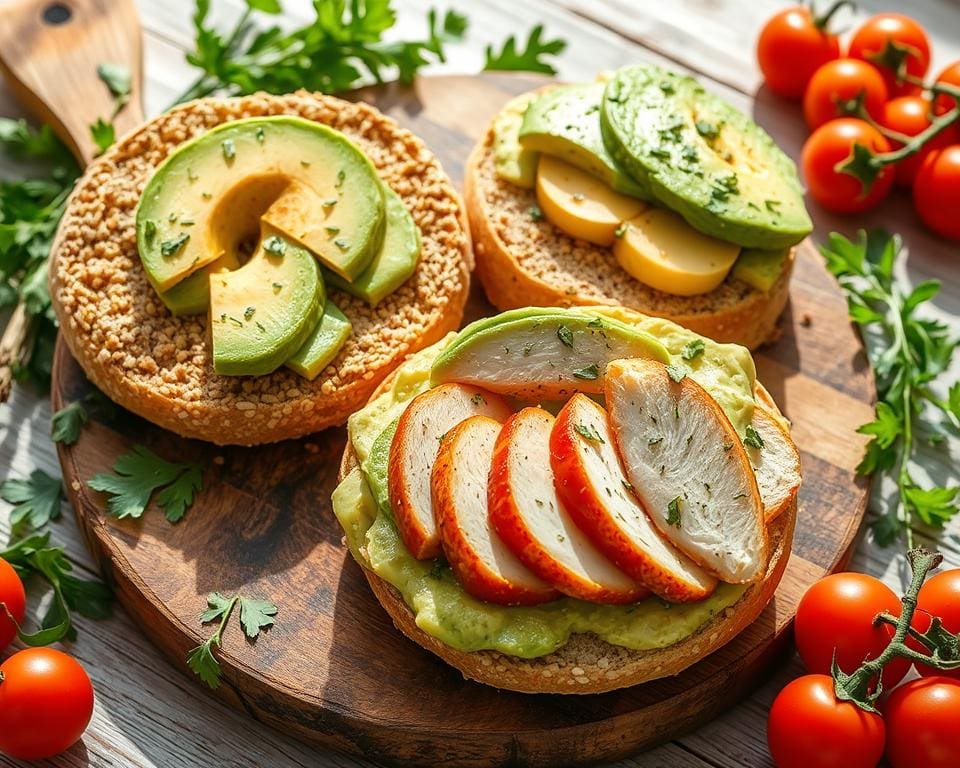 bagel recepten met gerookte kip