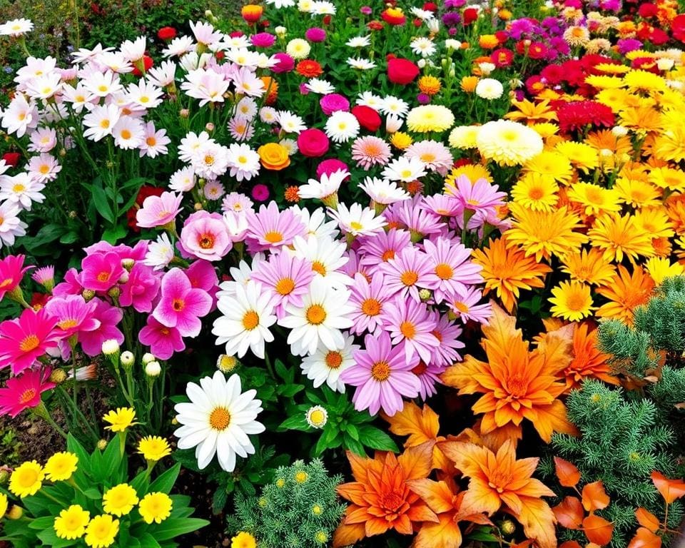 bloemen in verschillende seizoenen