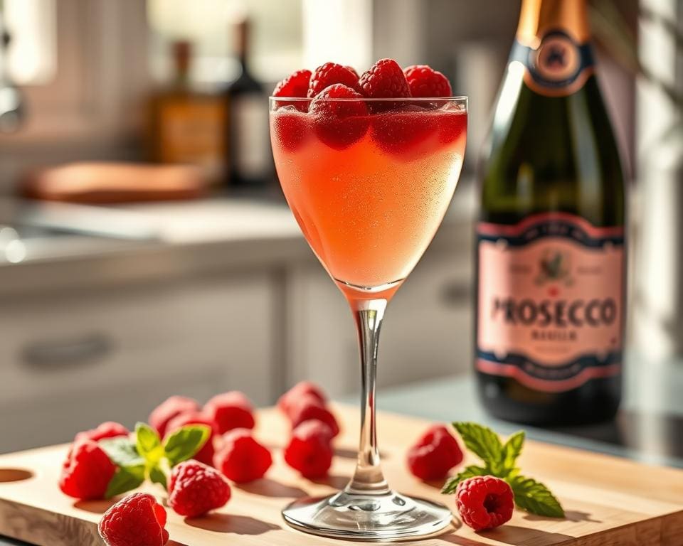 hoe maak je een Raspberry Bellini