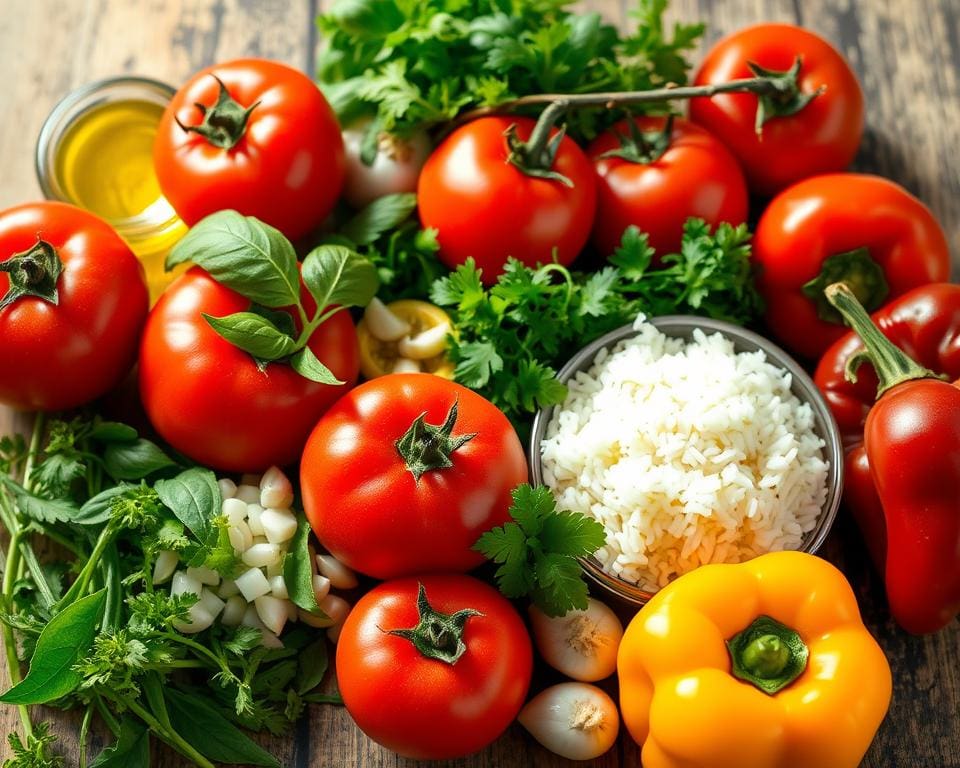 ingrediënten voor gevulde tomaten