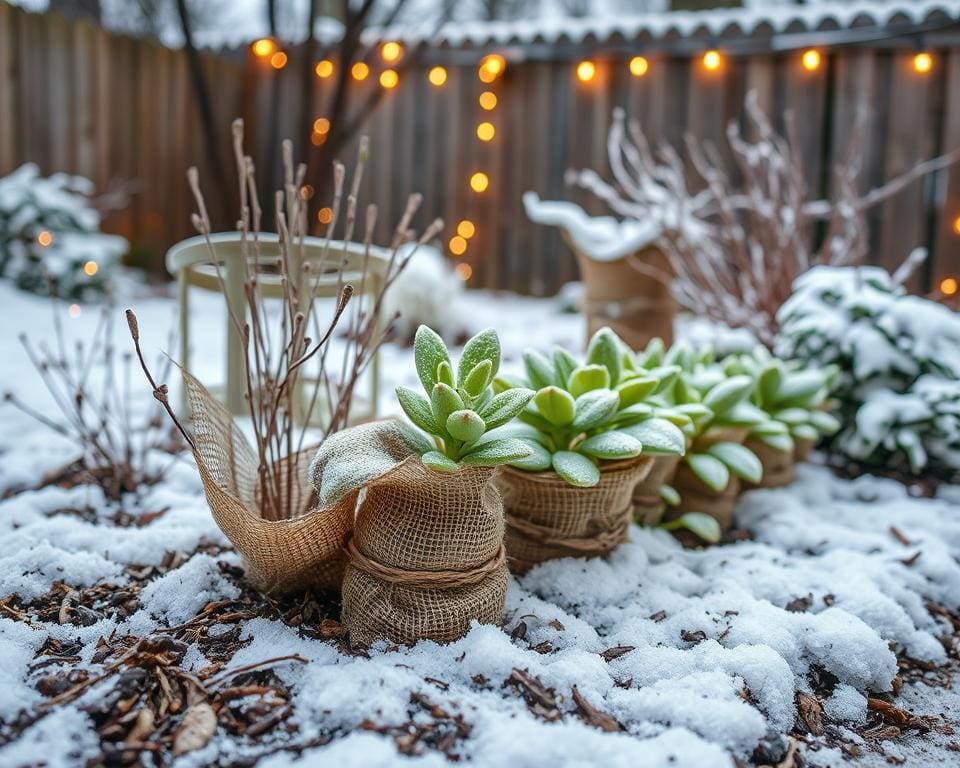 wintervoorbereiding voor gevoelige tuinplanten