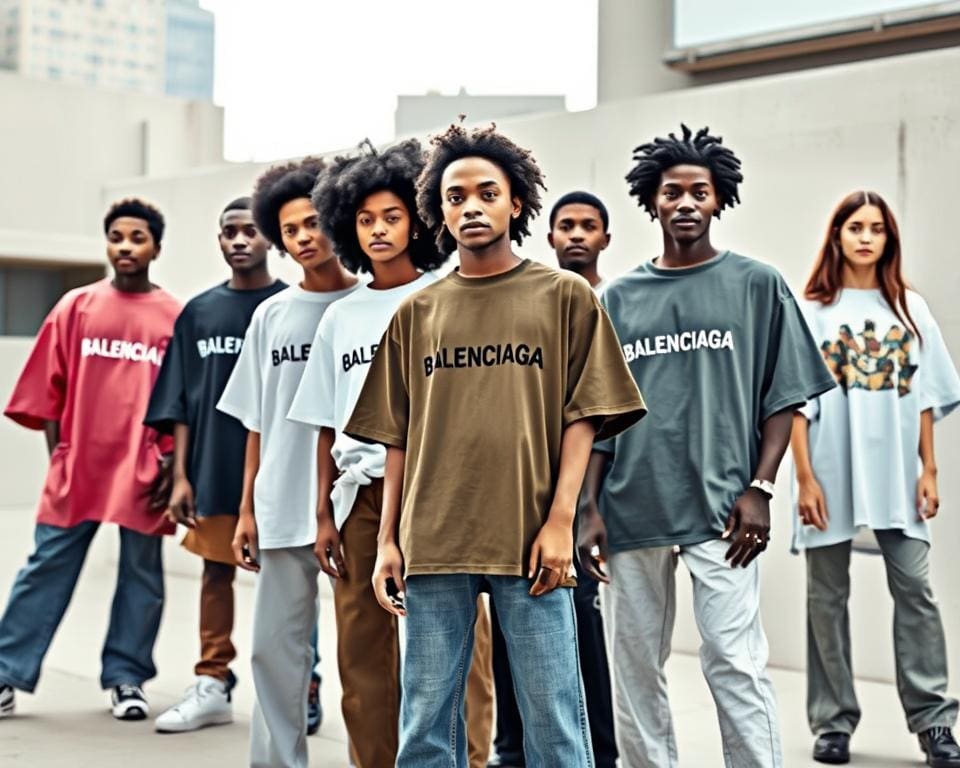 Balenciaga oversized T-shirts: Voor een moderne, minimalistische look