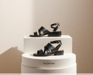 Balenciaga sandalen: Innovatieve stijl voor de moderne vrouw