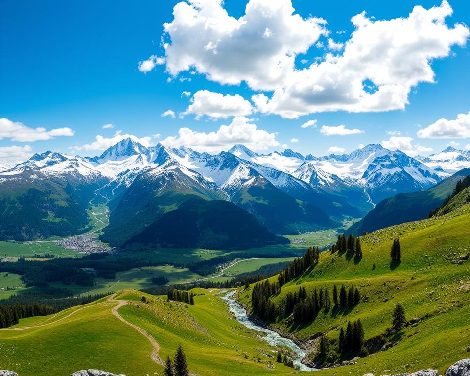 Chamonix-Mont-Blanc natuur en berglandschap