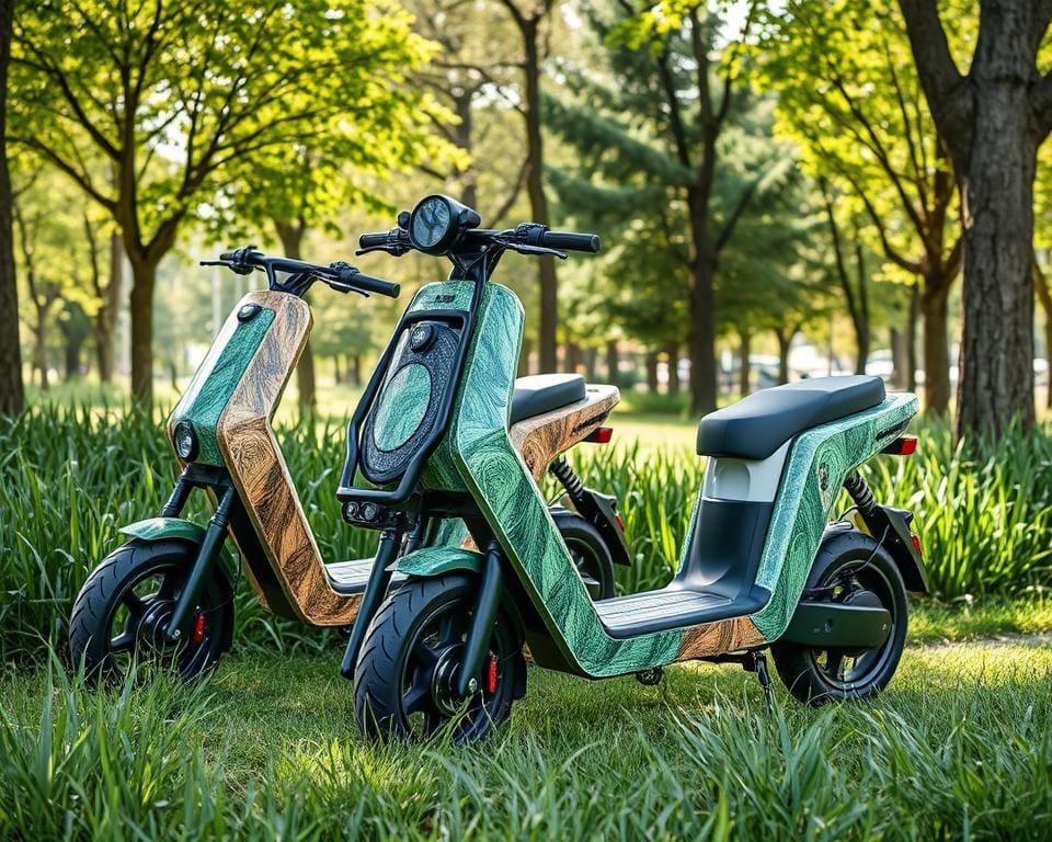 Elektrische scooters met duurzame materialen