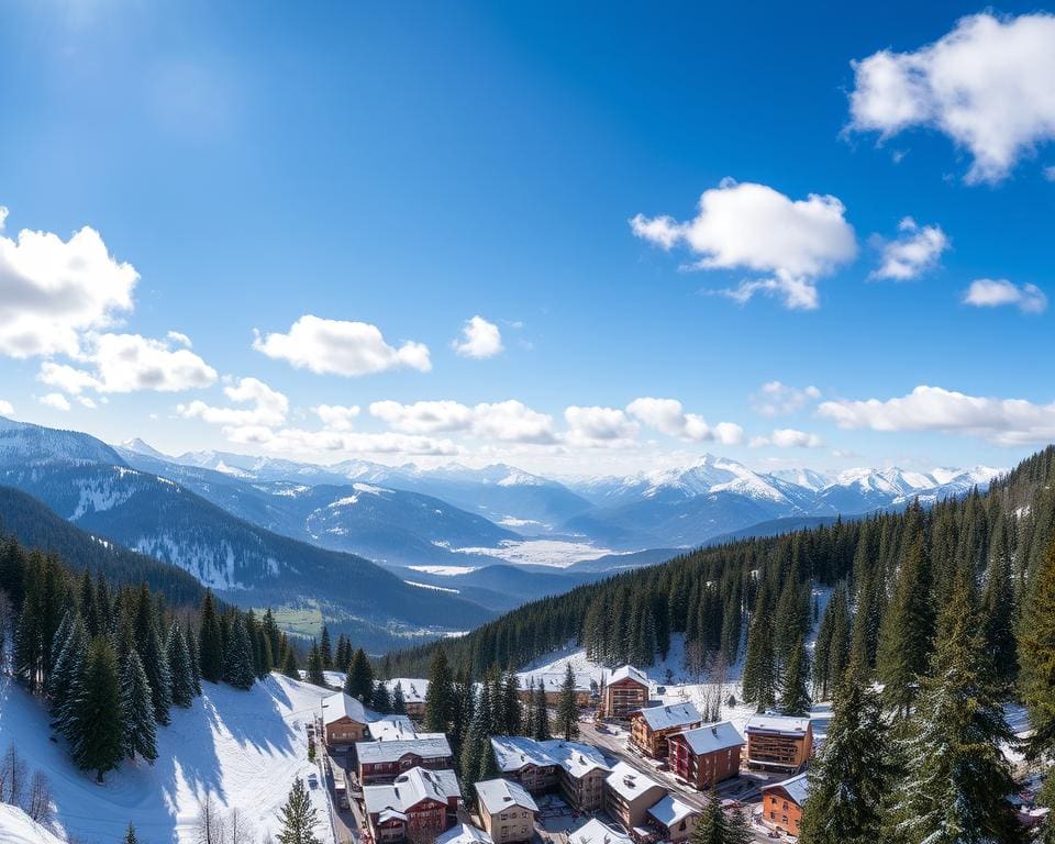 Flims perfecte sneeuw en panoramische uitzichten