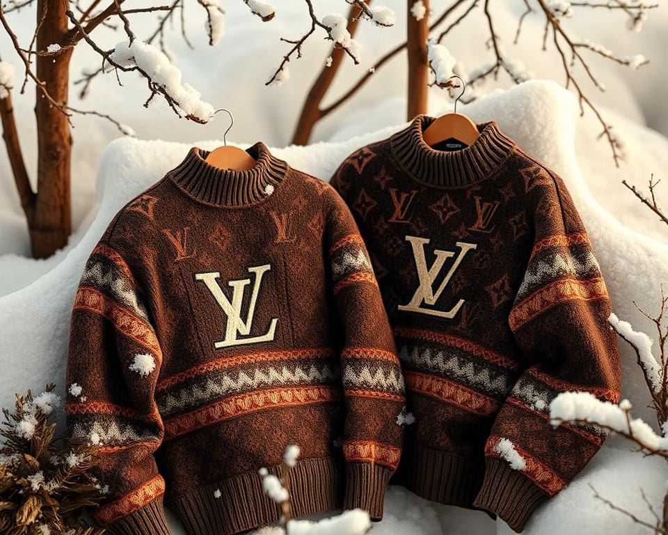 Louis Vuitton oversized sweaters: Voor luxe en comfort in de kou