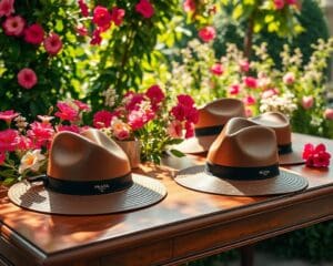 Prada leren hoeden: Luxe voor zonnige zomerdagen