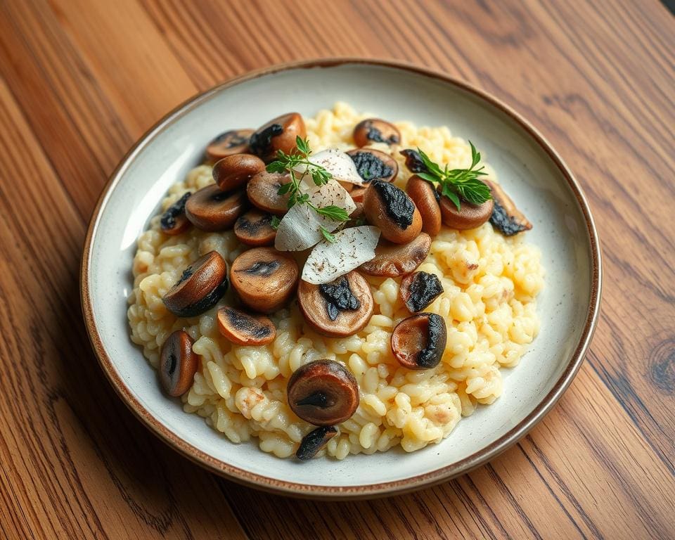 Risotto met champignons en truffel