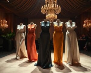Saint Laurent satijnen jurken: Voor een klassieke avondstijl
