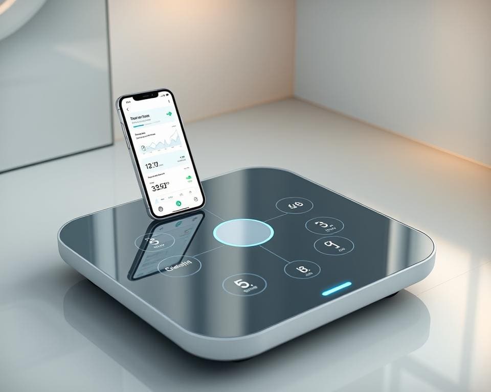 Slimme weegschalen met app connectiviteit en lichaamsdata analyse