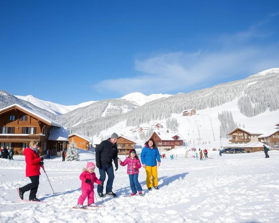 Winterpret in het skigebied van Serfaus