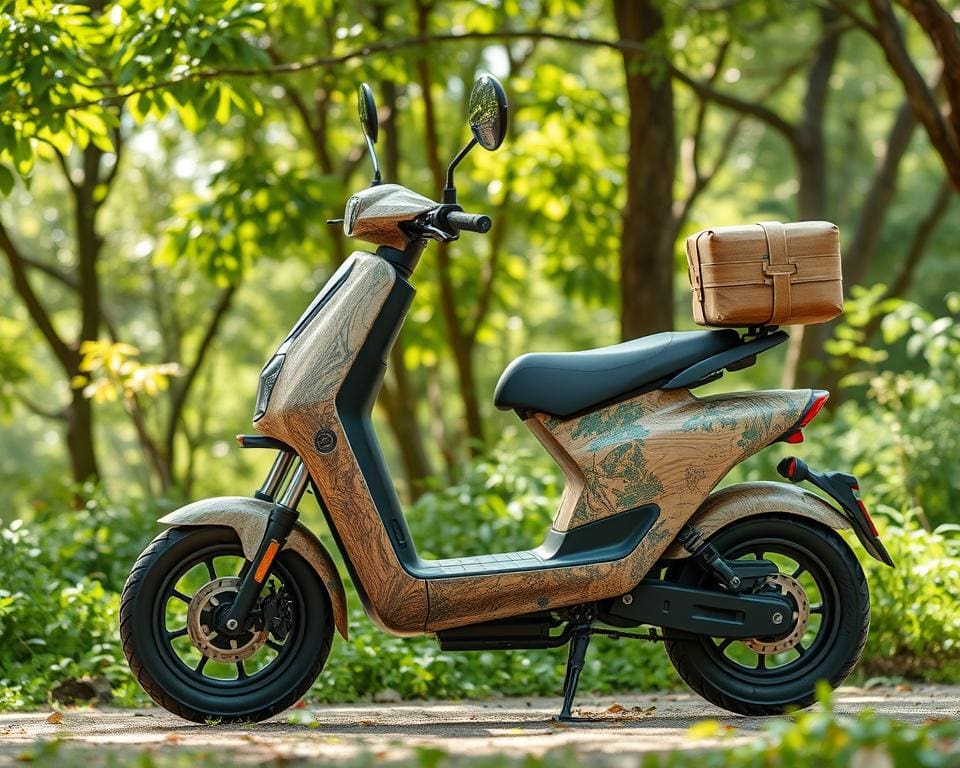 elektrische scooter van duurzame grondstoffen