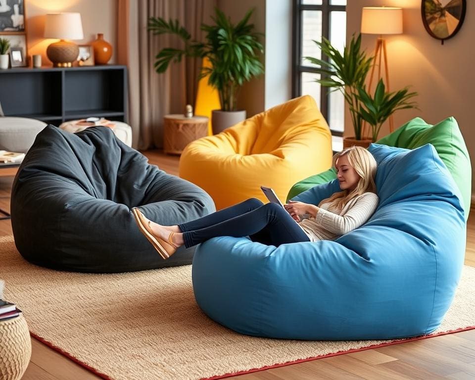 ergonomische zitzakken voor comfort