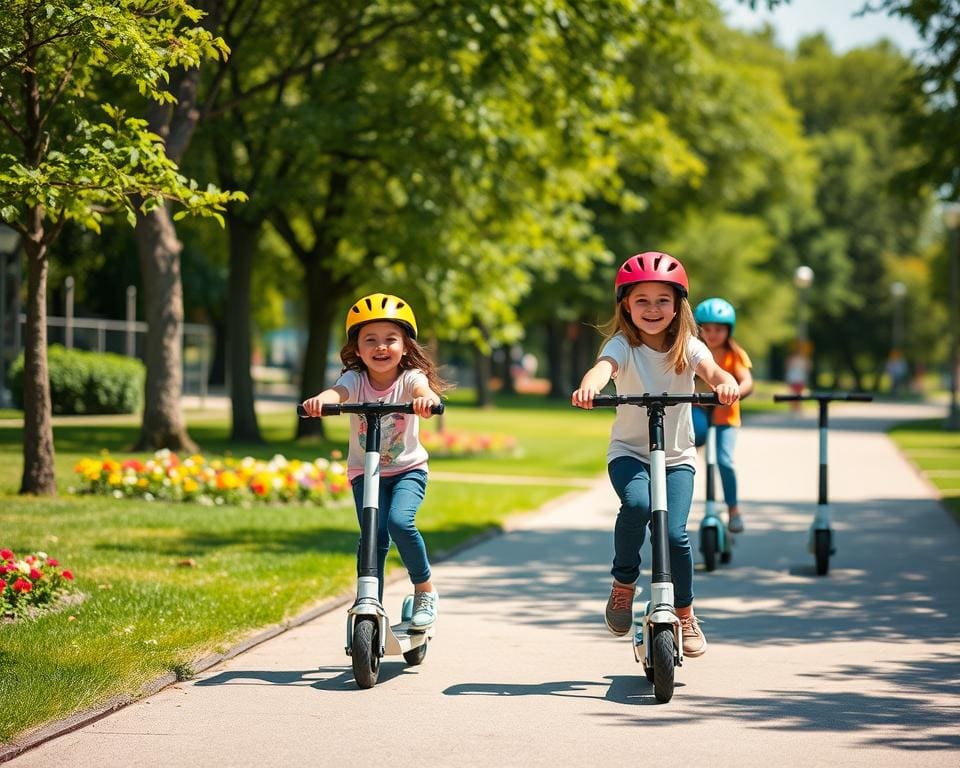 veilig vervoer voor kinderen met elektrische scooters