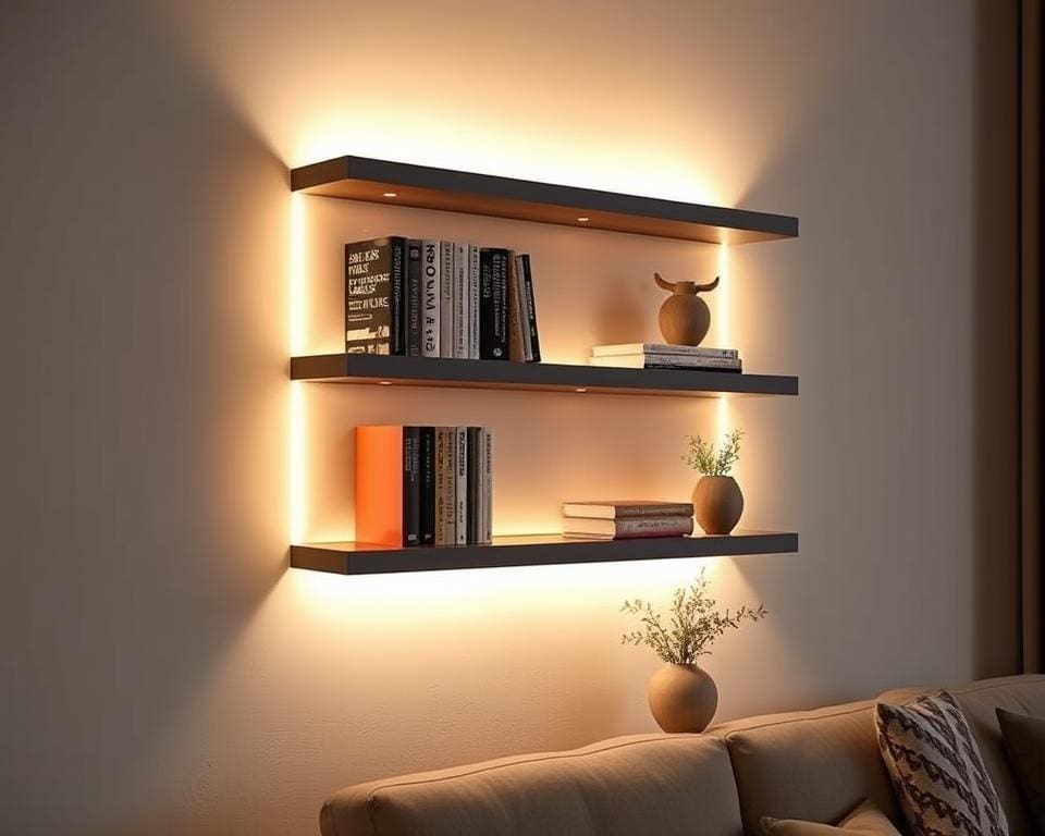 wandplank met led verlichting