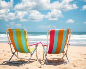 Opklapbare strandstoelen met verstelbare rugleuning