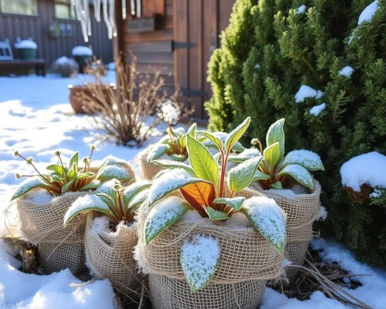 Wintervoorbereiding voor gevoelige tuinplanten