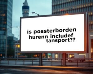 Is posterborden huren inclusief transport?