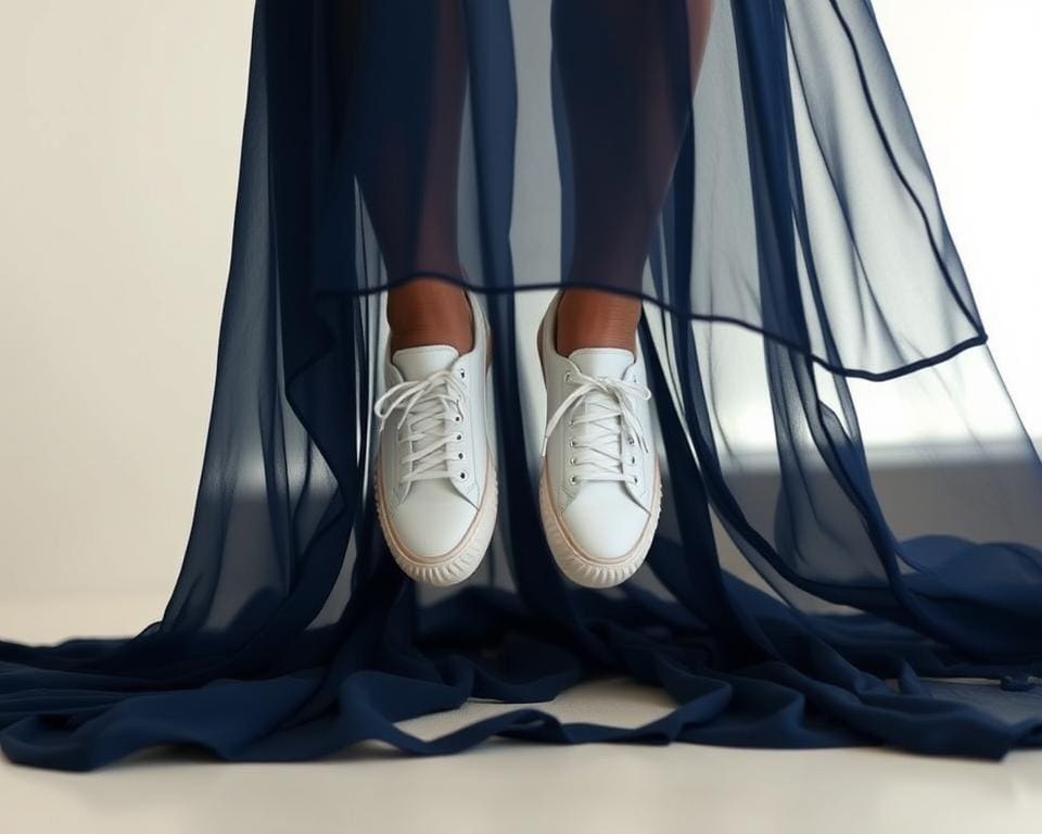 Kun je sneakers combineren met een jurk?
