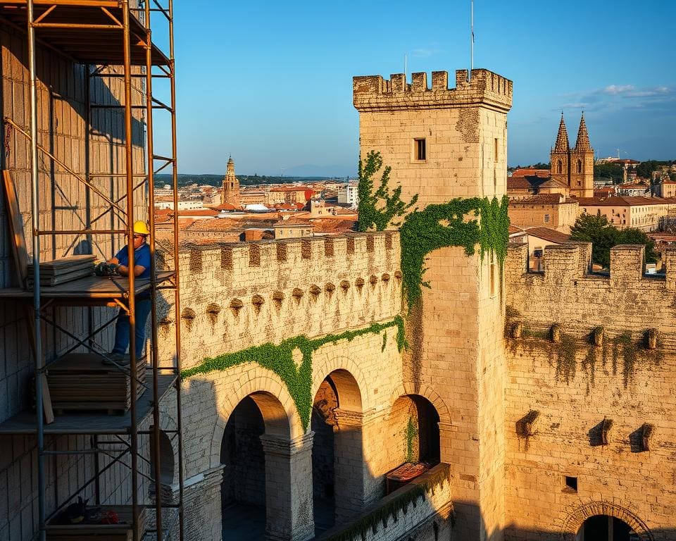 Wat vraagt restauratie van stadsmuren in Italië?