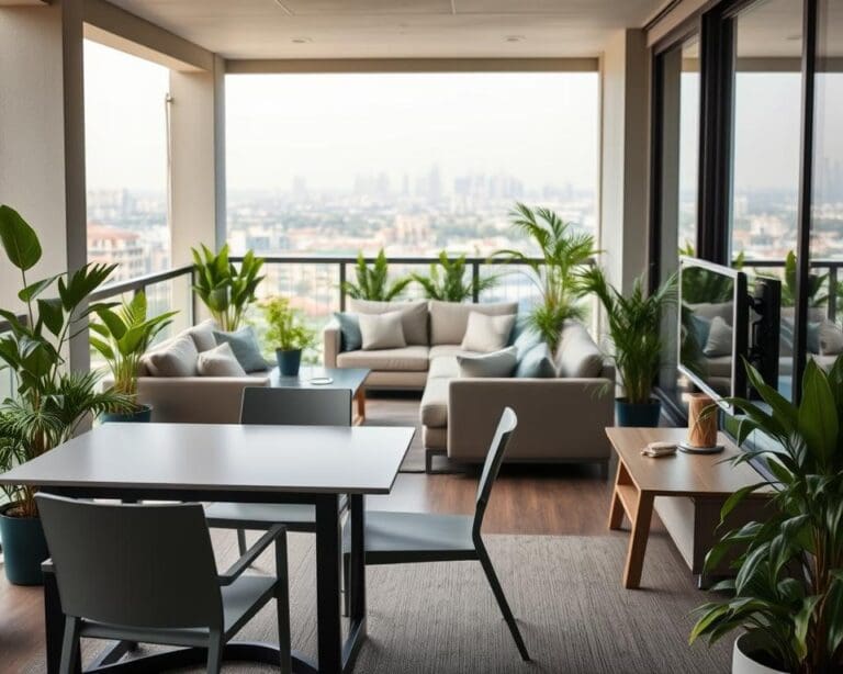 Een balkon dat optimaal wordt benut met slimme meubels