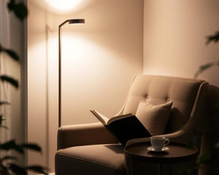 Een staande lamp die sfeer brengt in de leeshoek