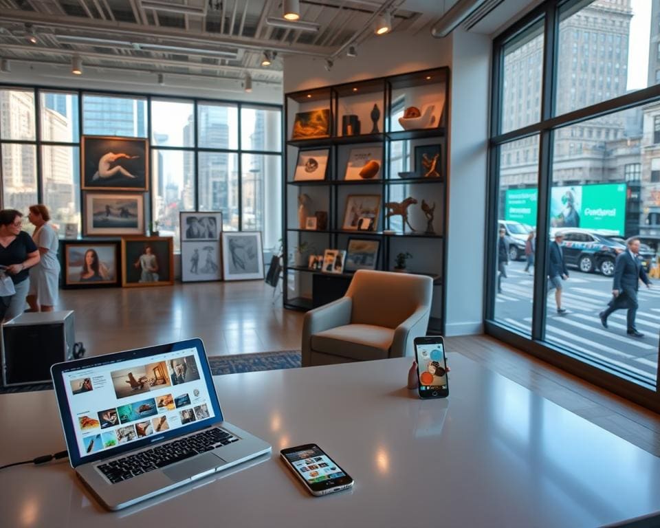 Gemak van online winkelen voor kunst