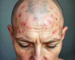 Hoe verzorg je een kaal hoofd met rosacea?