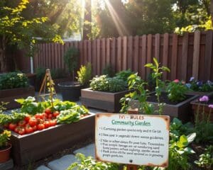 Wat zijn de regels voor moestuinen in stadstuinen?