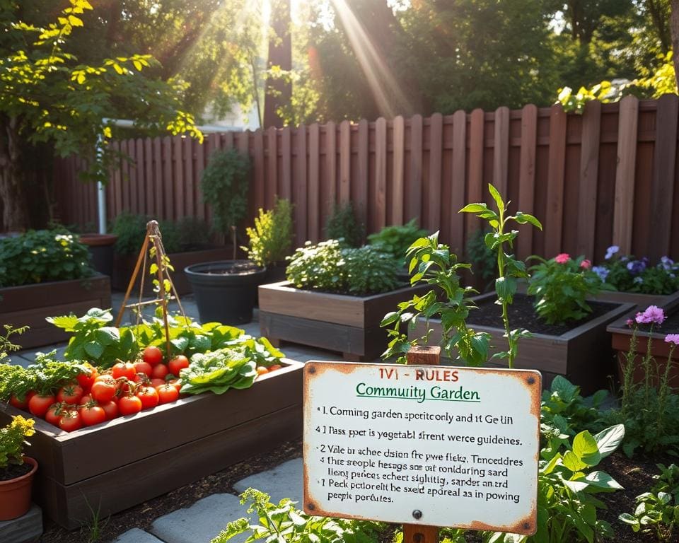 Wat zijn de regels voor moestuinen in stadstuinen?