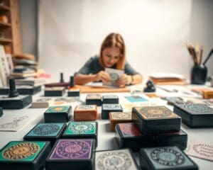 Kaarten maken met stempels en inkt