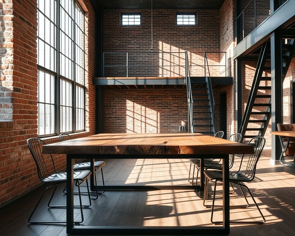 Hoe combineer je hout en staal in een industrieel interieur?