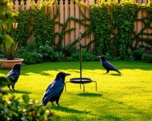 Hoe houd ik kraaien uit de tuin?