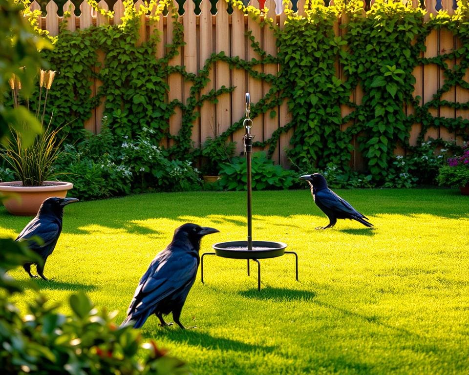 Hoe houd ik kraaien uit de tuin?