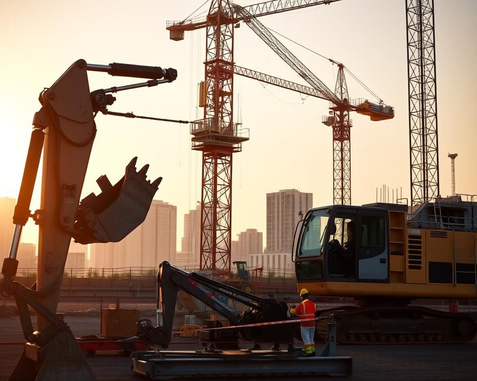 Onderhoud van zware machines in de bouwsector