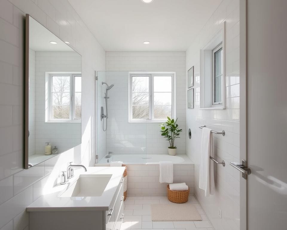 Waarmee maak je een kleine badkamer optisch groter?