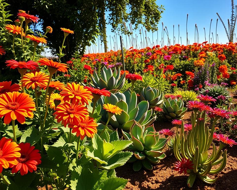 Welke plant kan in de volle zon?