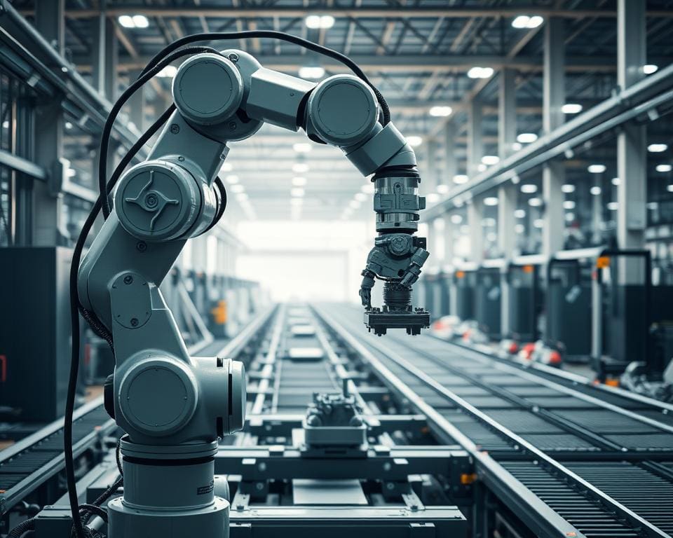 Hoe werkt een robotarm in de productie-industrie?