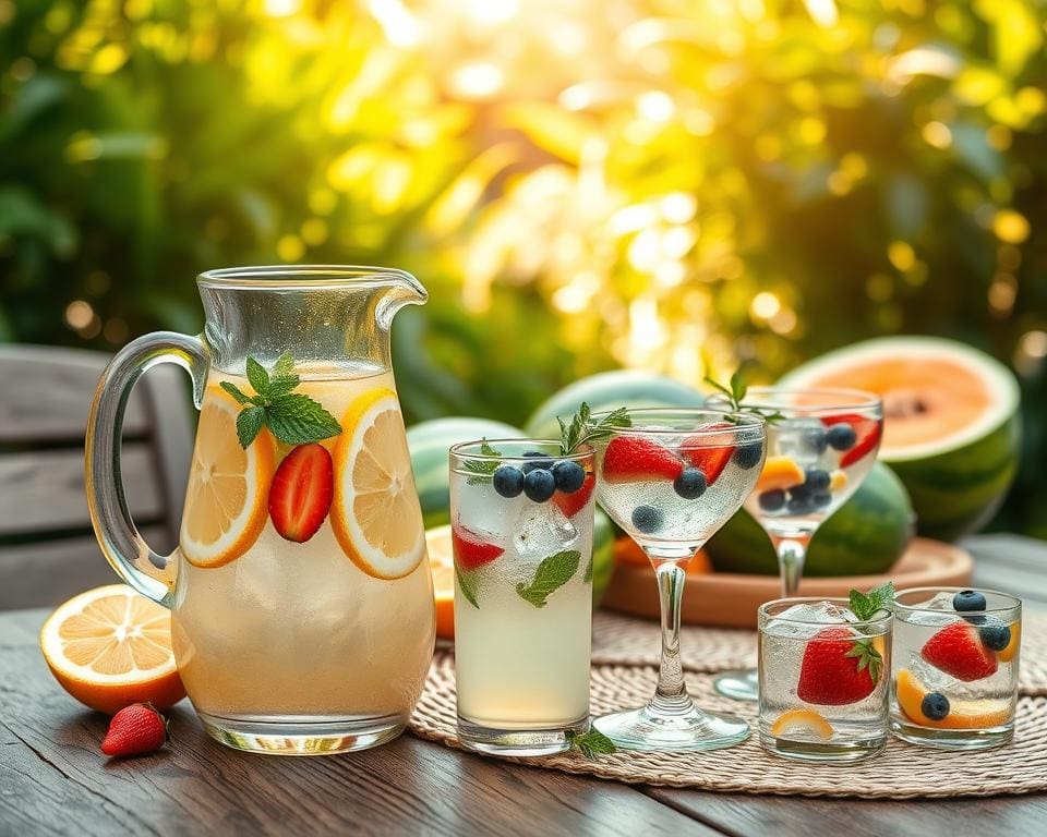 Hoe zet je een frisse zomerse drank op tafel?