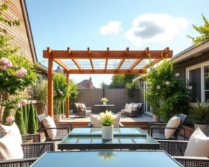 Is een overkapping geschikt voor het terras?