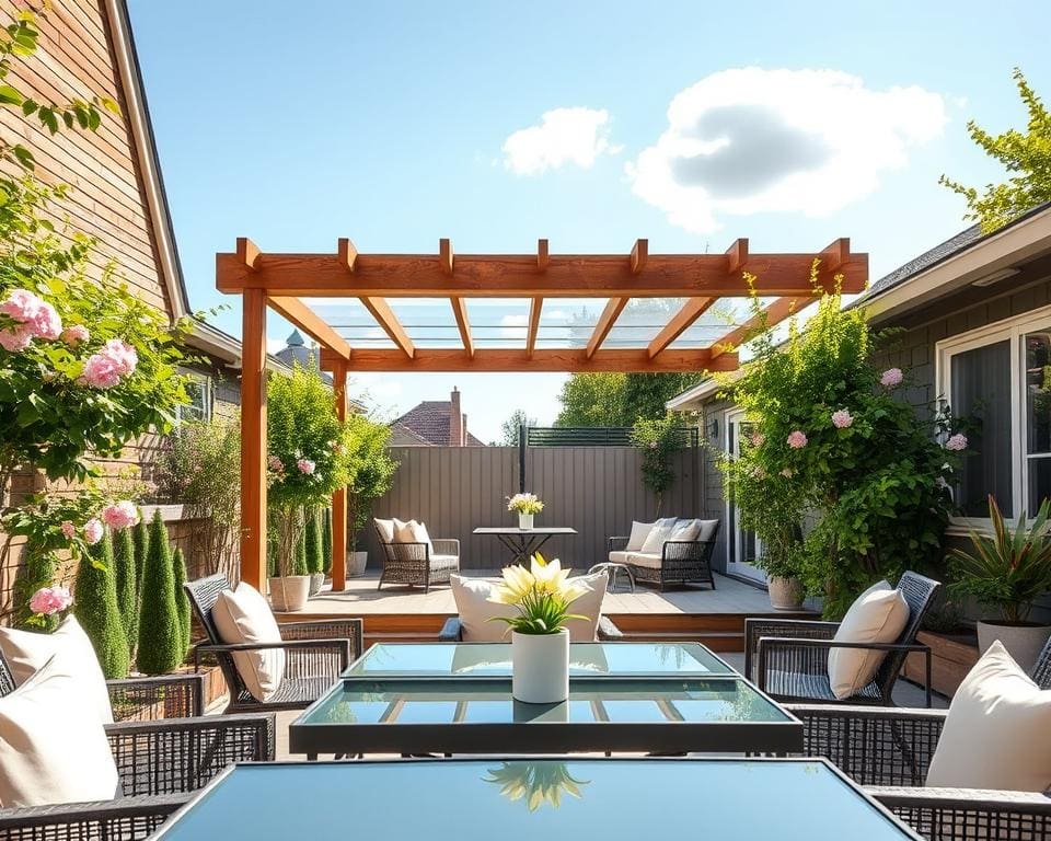 Is een overkapping geschikt voor het terras?